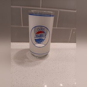 1950 Pepsi Cola Frosted Logo Bottle Cap Drinking Glasses